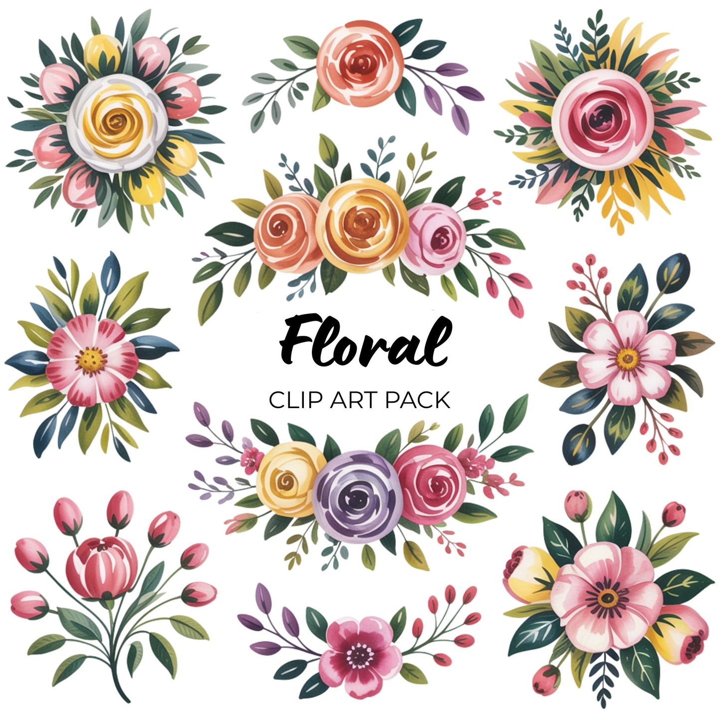 Floral Clipart Pack PLR