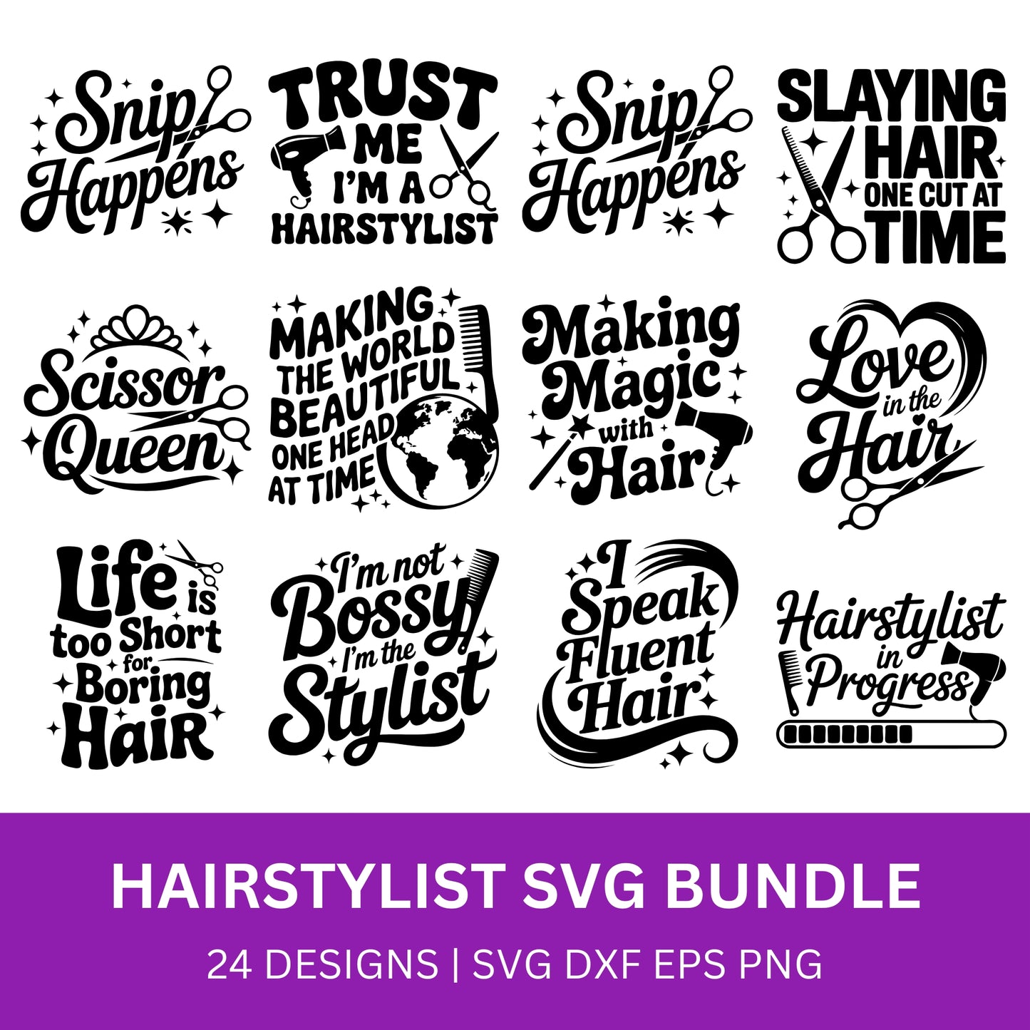 Hairstylist SVG Bundle PLR