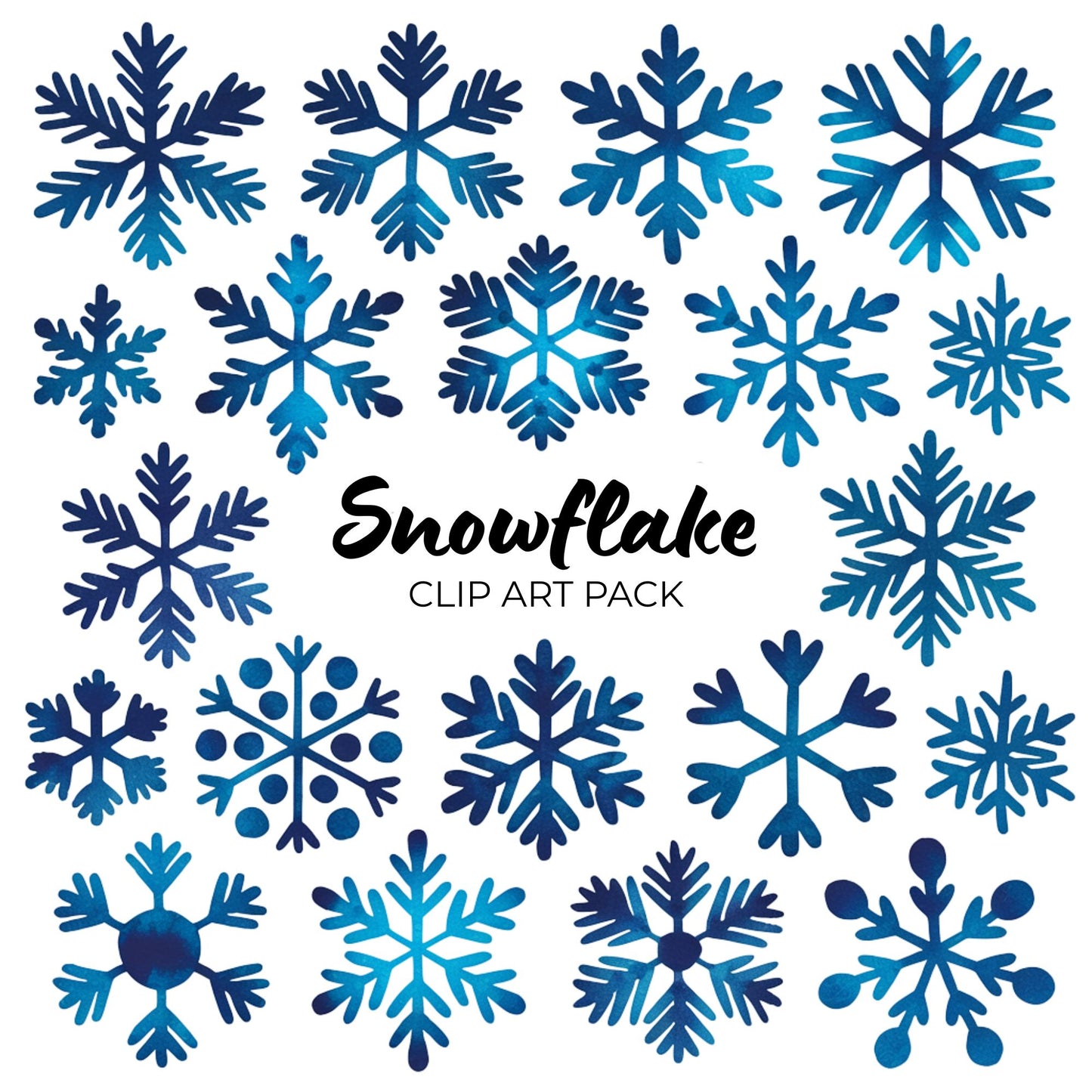 Snowflake Clipart Pack PLR