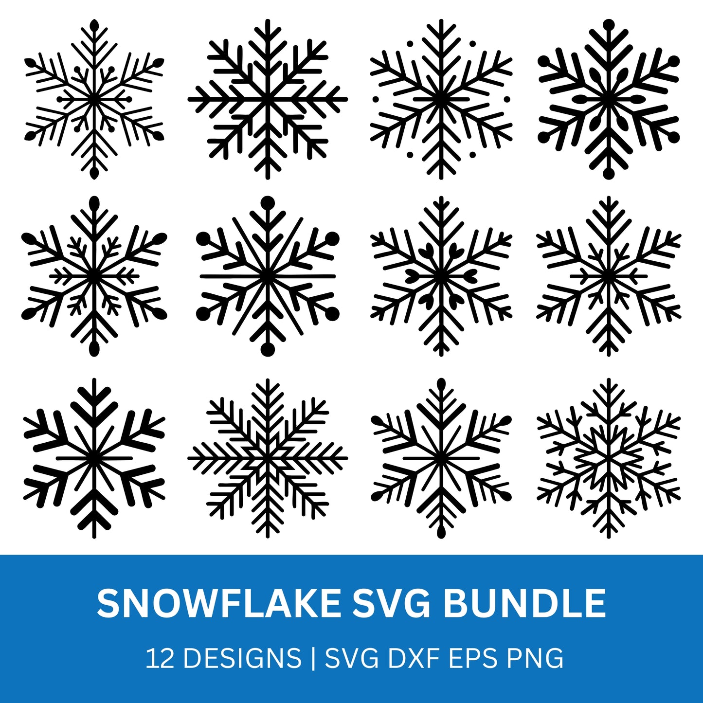 Snowflake SVG Bundle with PLR