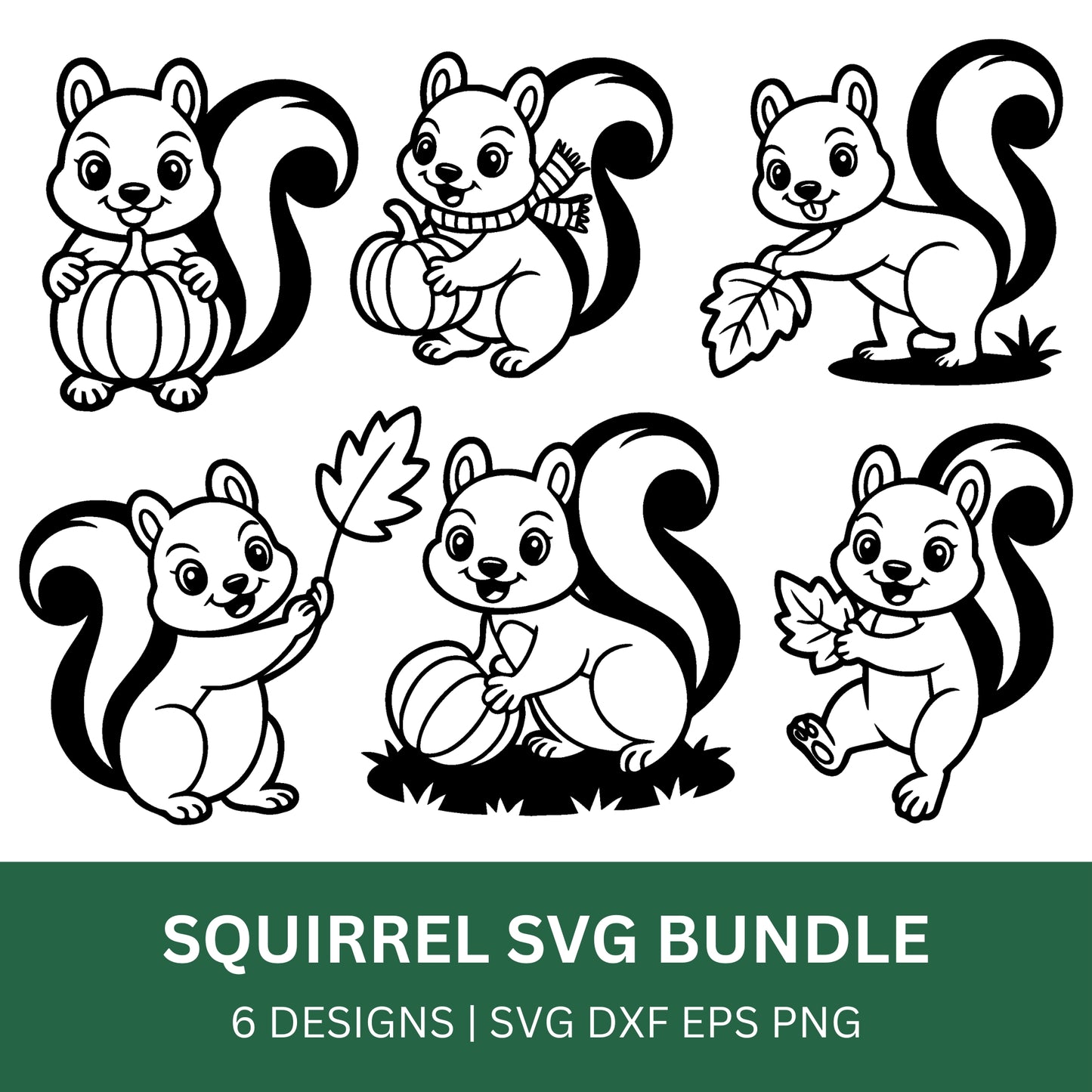 Squirrel SVG Bundle PLR