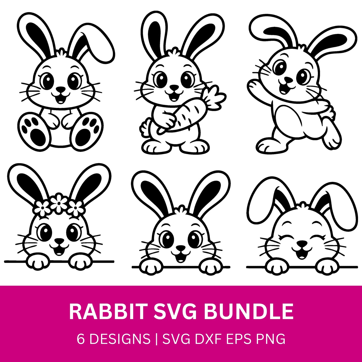 Rabbit SVG Bundle PLR