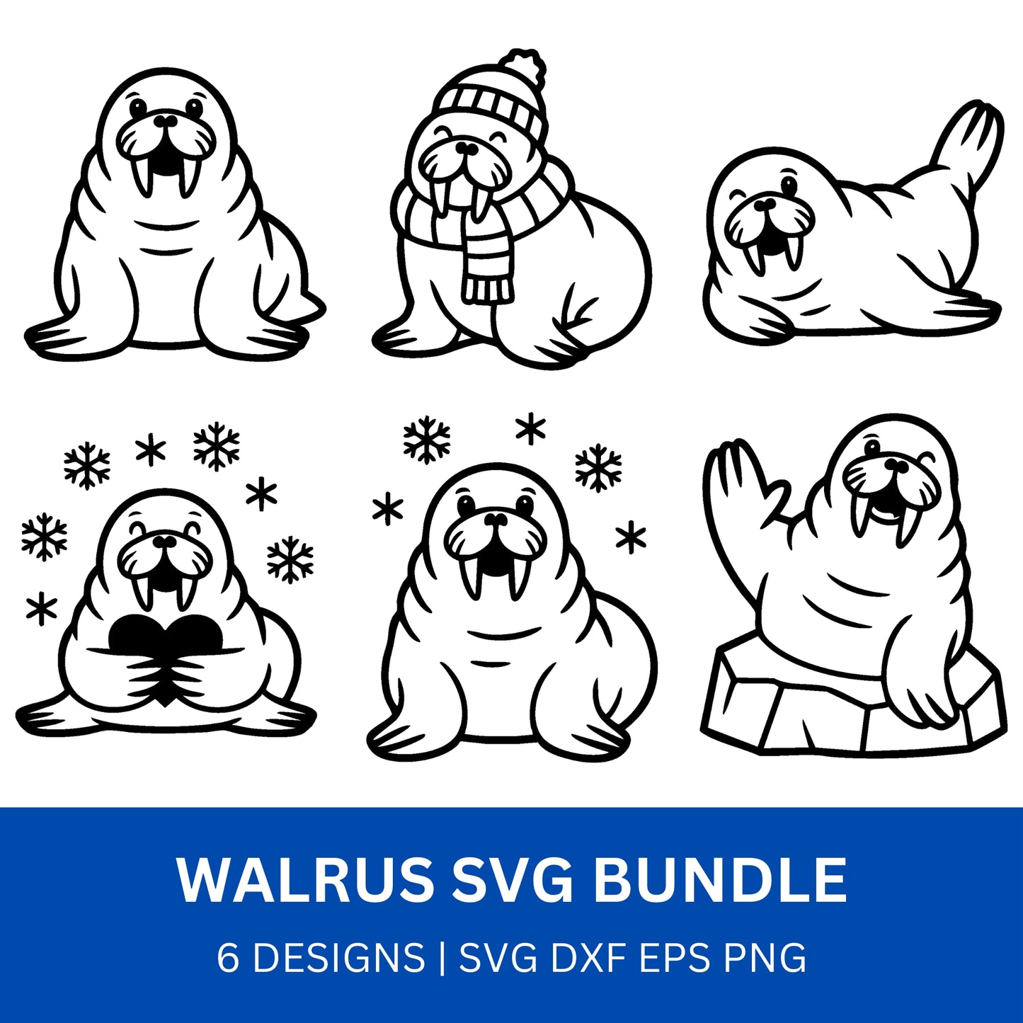 Walrus SVG Bundle PLR