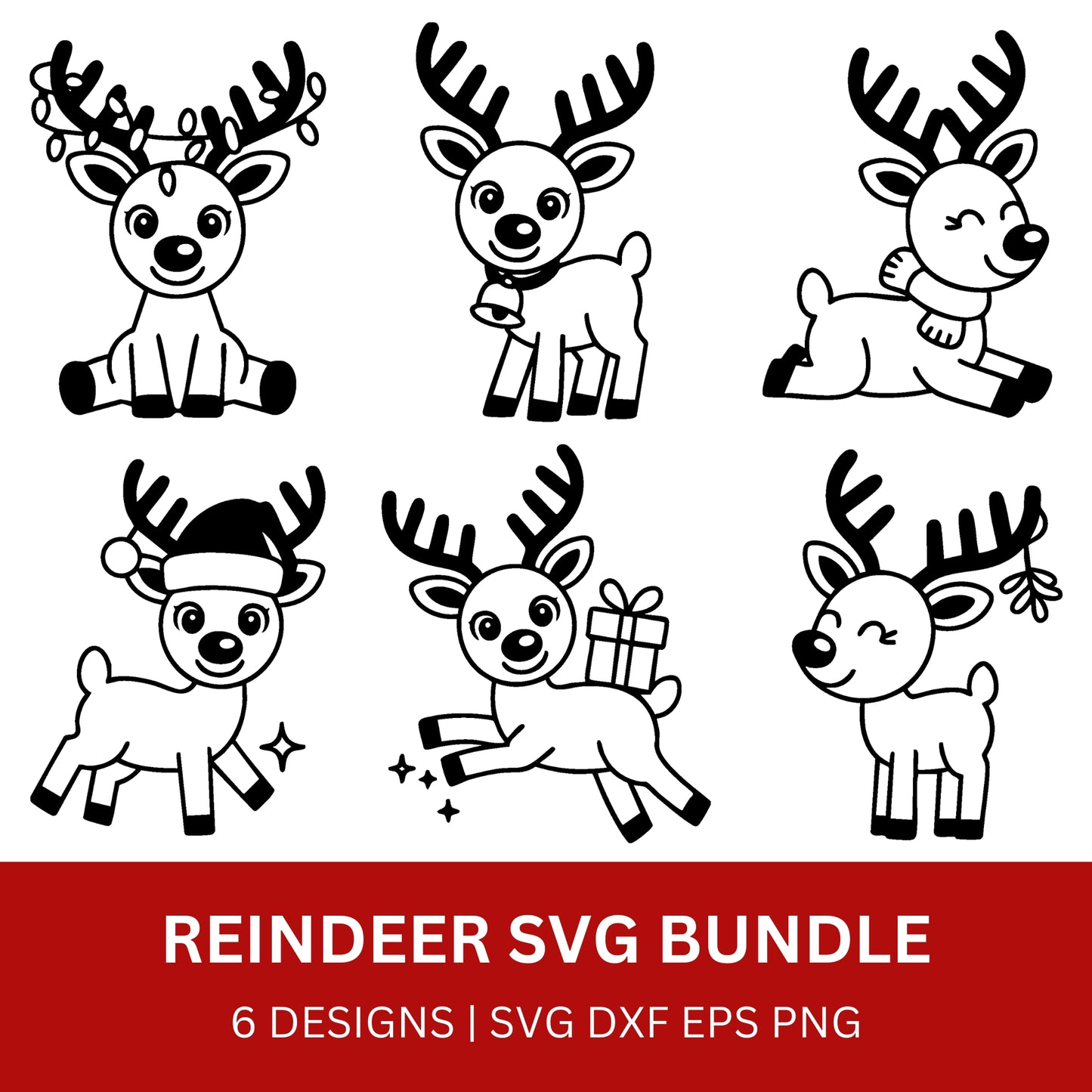 Reindeer SVG Bundle PLR
