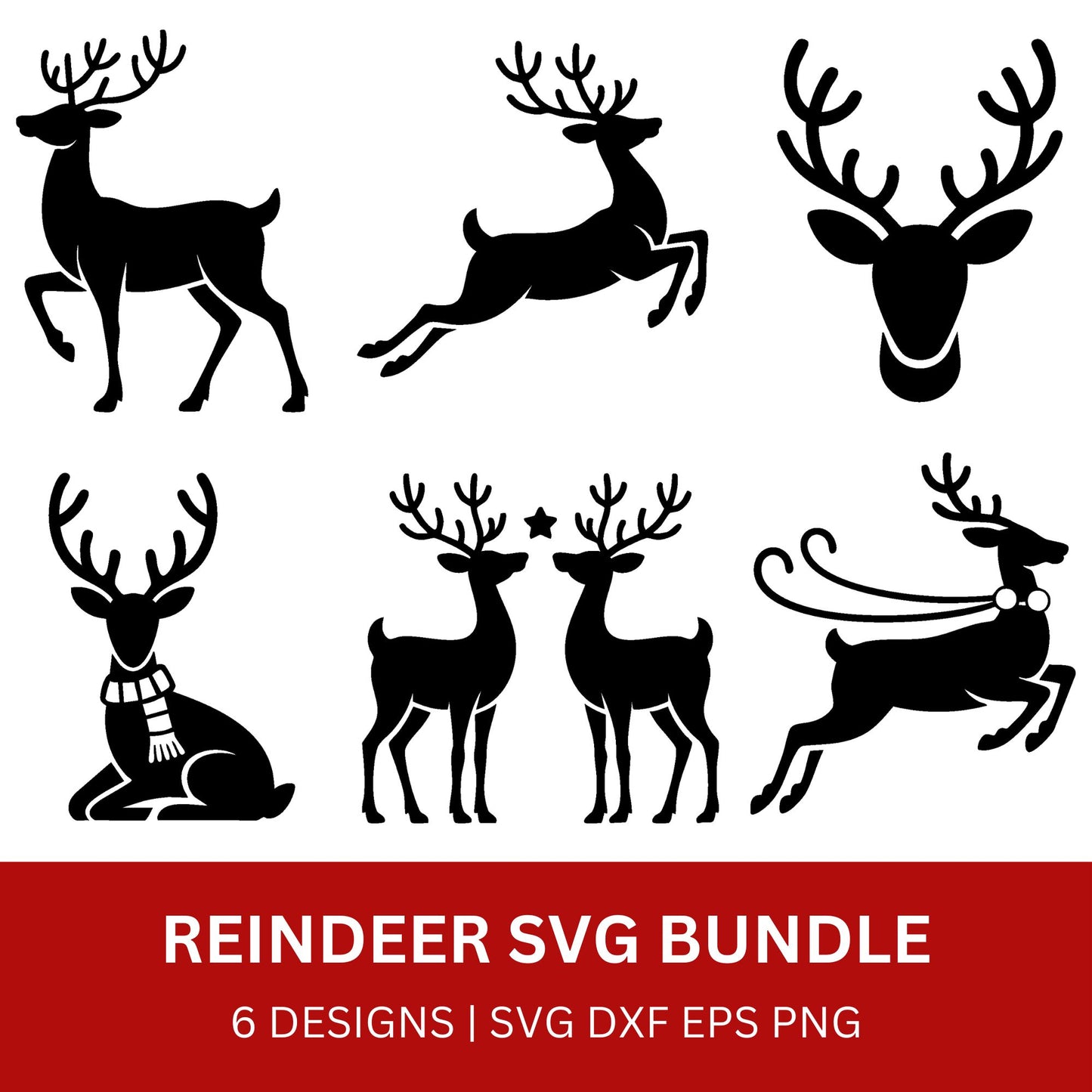Reindeer SVG Bundle PLR