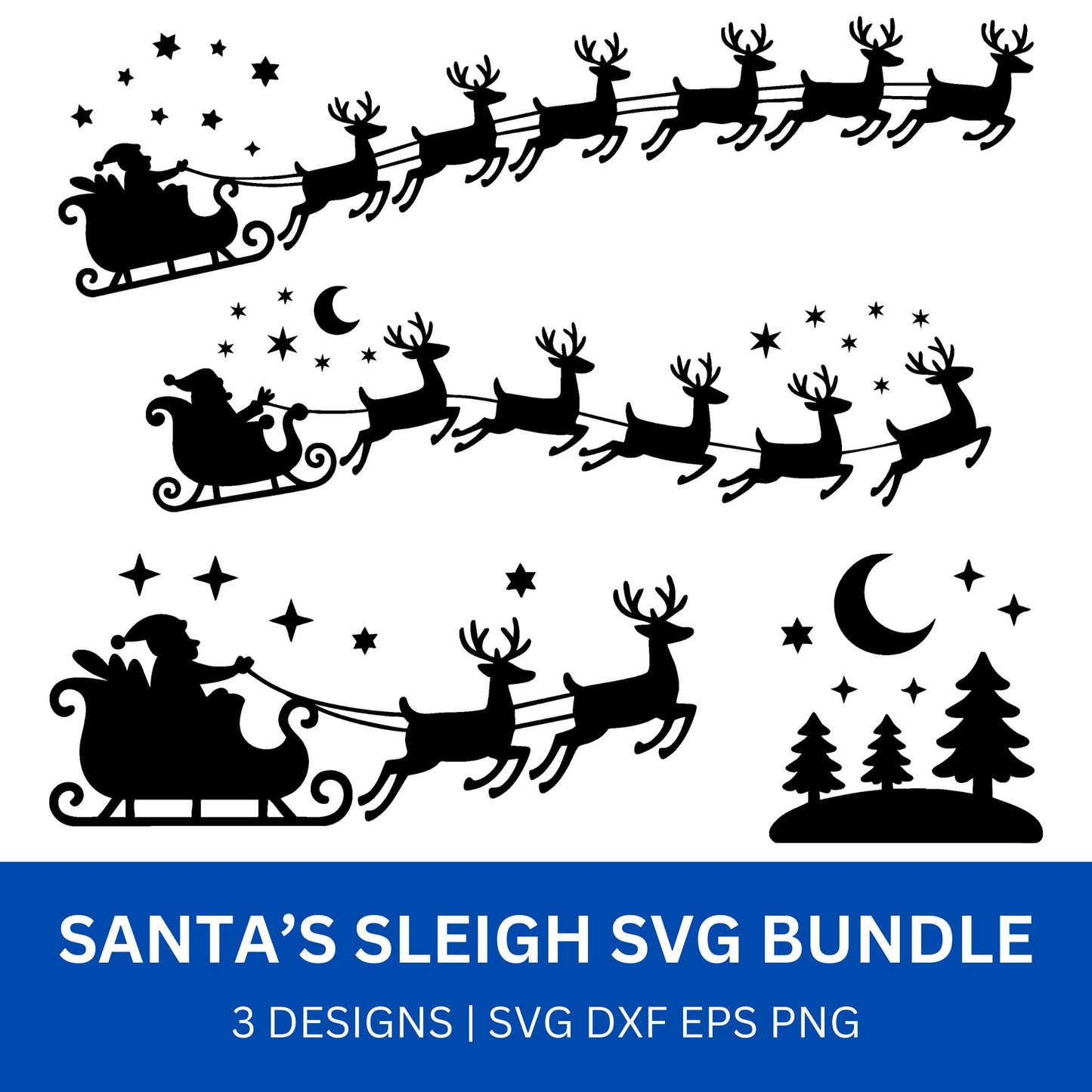 Santa's Sleigh SVG Bundle PLR