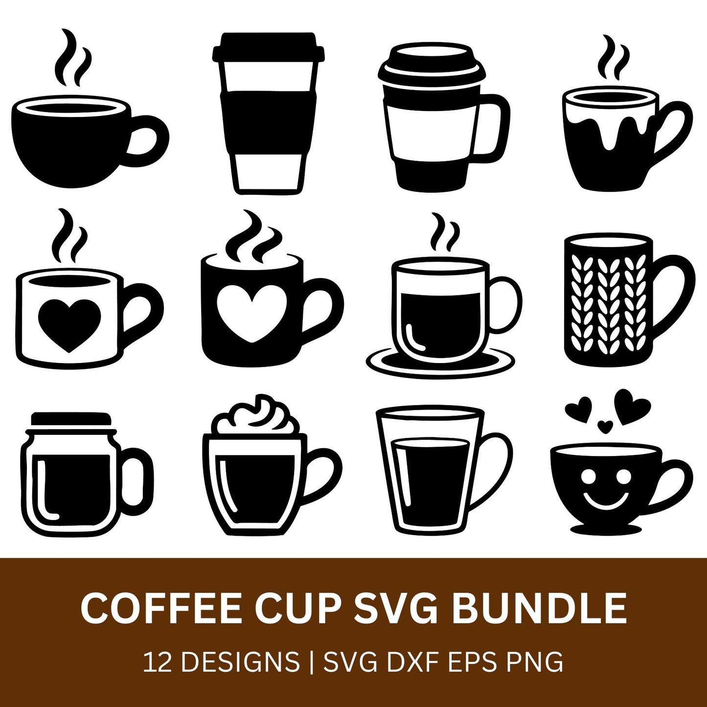 Coffee Cup SVG Bundle PLR