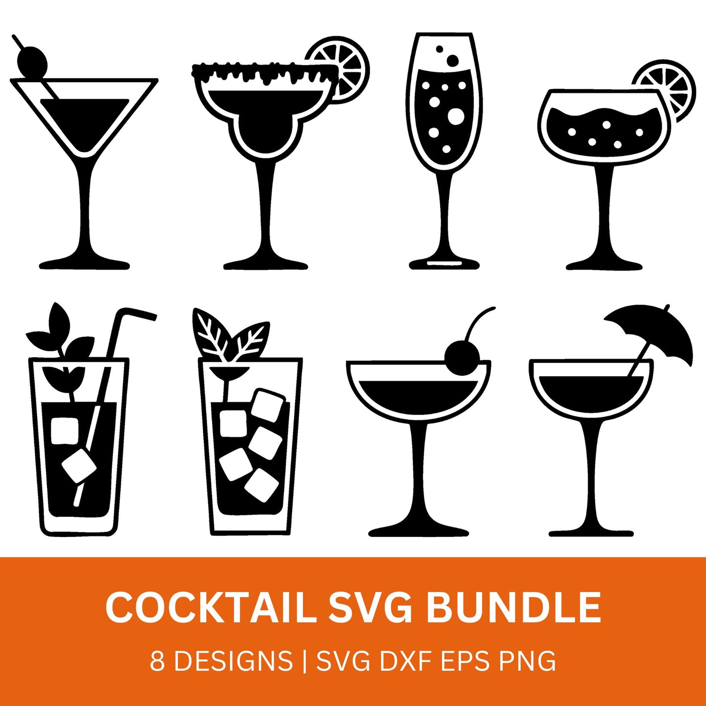 Cocktail SVG Bundle PLR