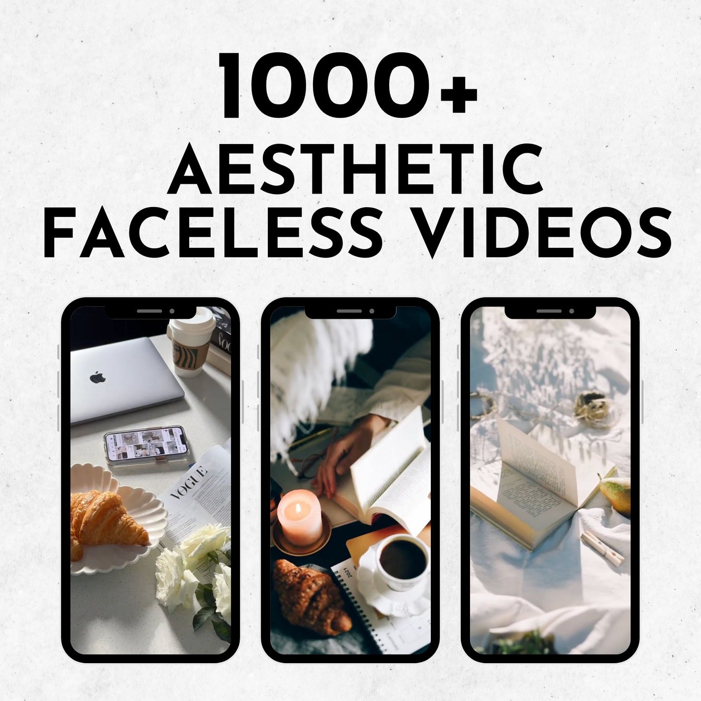 1000+ Aesthetic Faceless Stock Videos with PLR