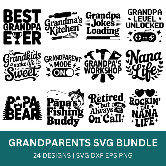 Grandparents SVG Bundle PLR