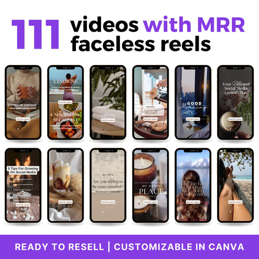 111 Faceless Reels Videos for Digital Marketing with MRR Resell Rights