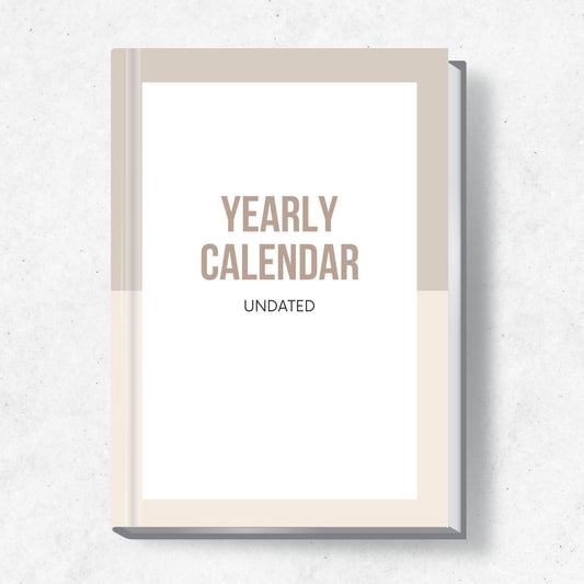 Undated Yearly Calendar Template PLR