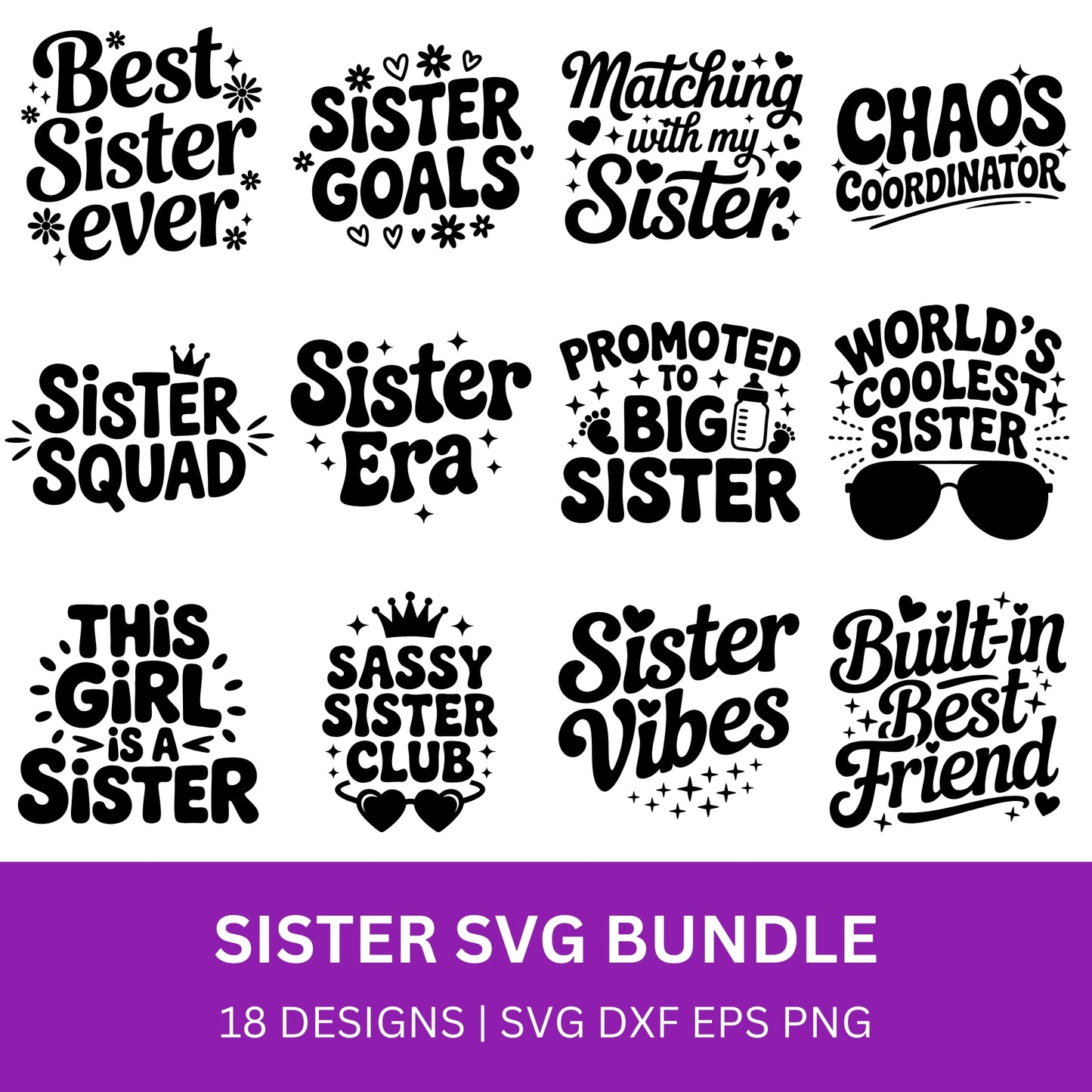 Sister SVG Bundle PLR