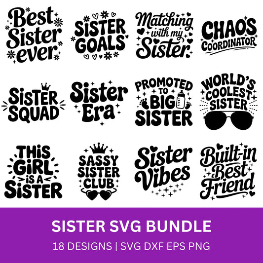 Sister SVG Bundle PLR