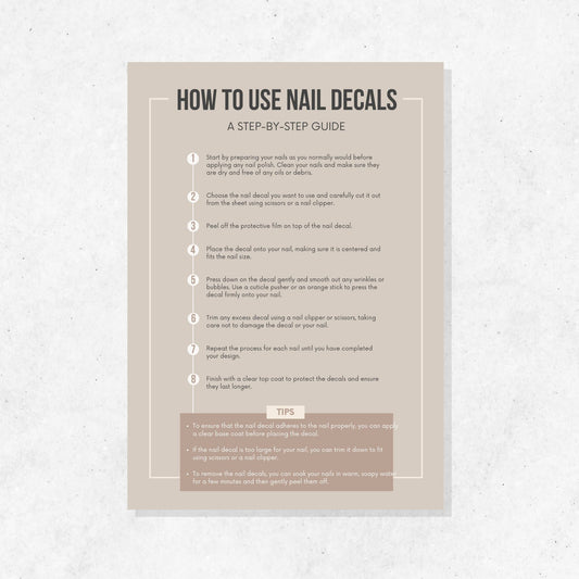 How to Use Nail Decals Template PLR