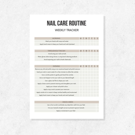 Nail Care Routine Tracker PLR