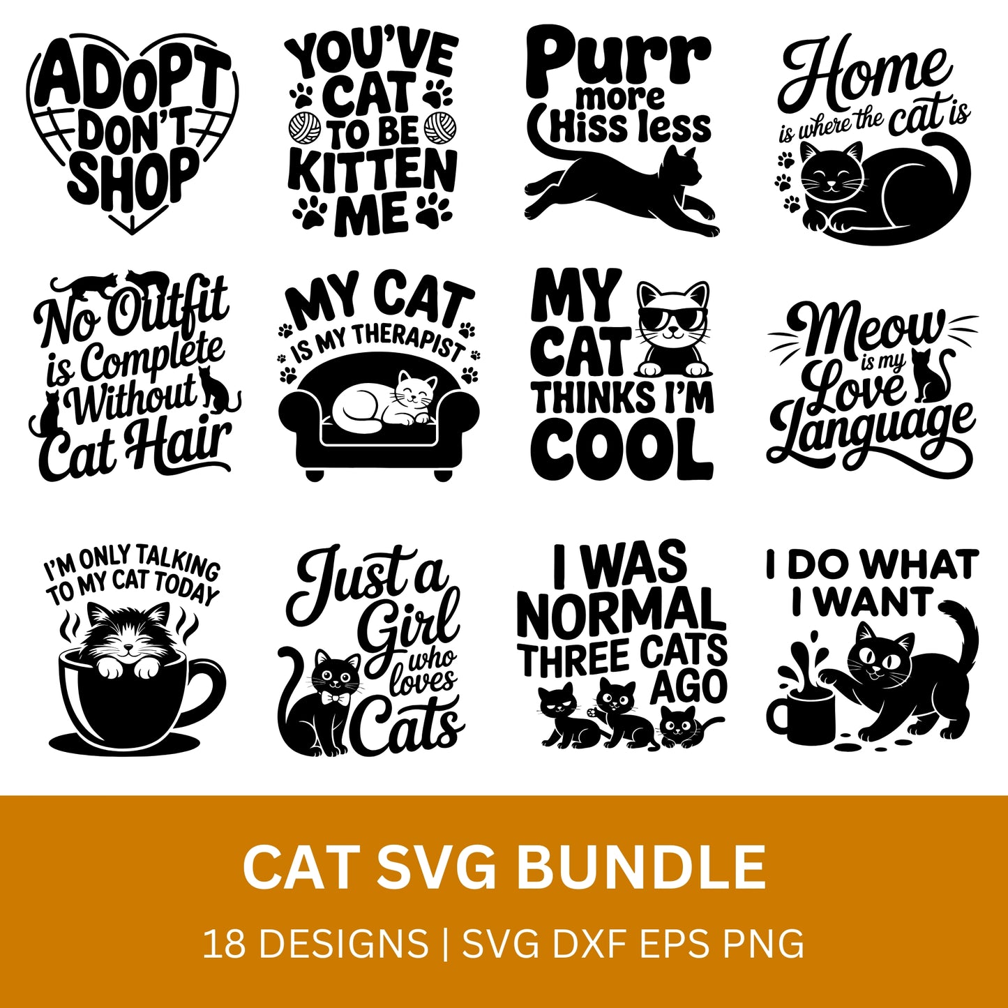 Cat SVG Bundle PLR
