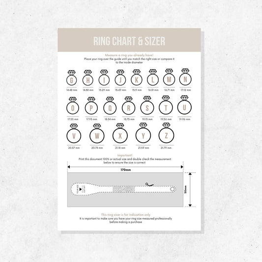 Ring Sizer Template PLR