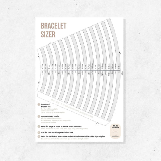 Bracelet Sizer Template PLR