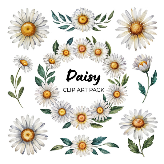 Daisy Clipart Pack PLR