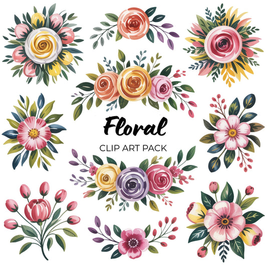 Floral Clipart Pack PLR