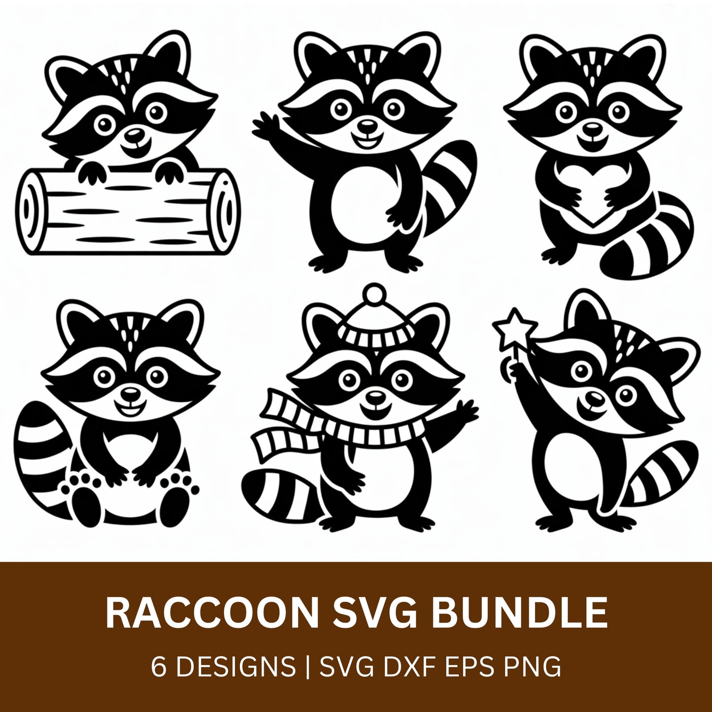 Raccoon SVG Bundle PLR