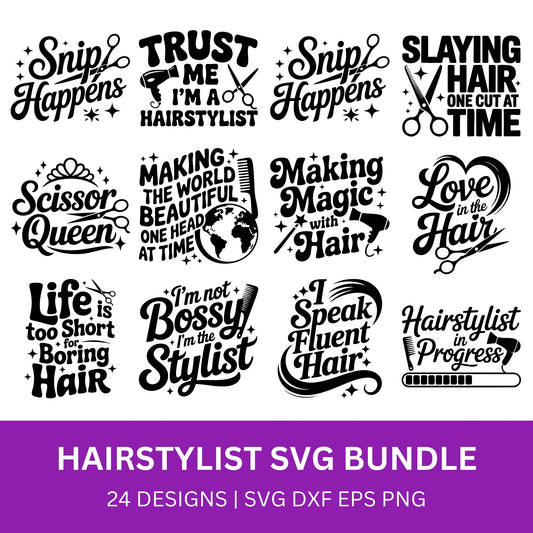 Hairstylist SVG Bundle PLR