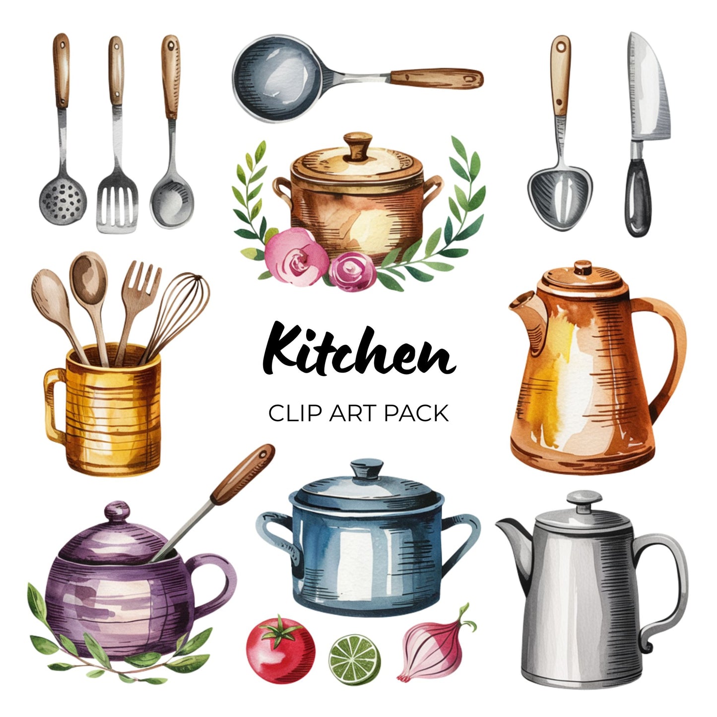 Kitchen Clipart Pack PLR