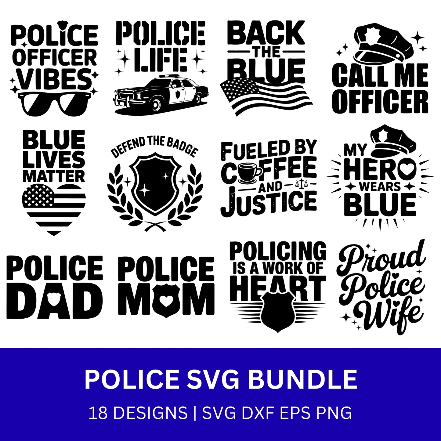 Police SVG Bundle PLR