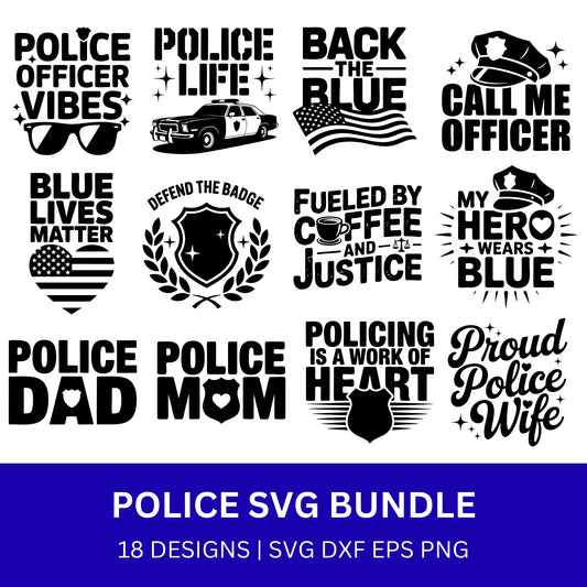 Police SVG Bundle PLR