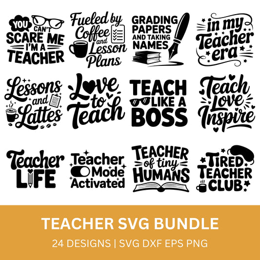 Teacher SVG Bundle PLR