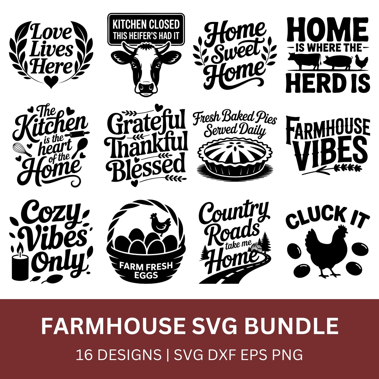 Farmhouse SVG Bundle PLR