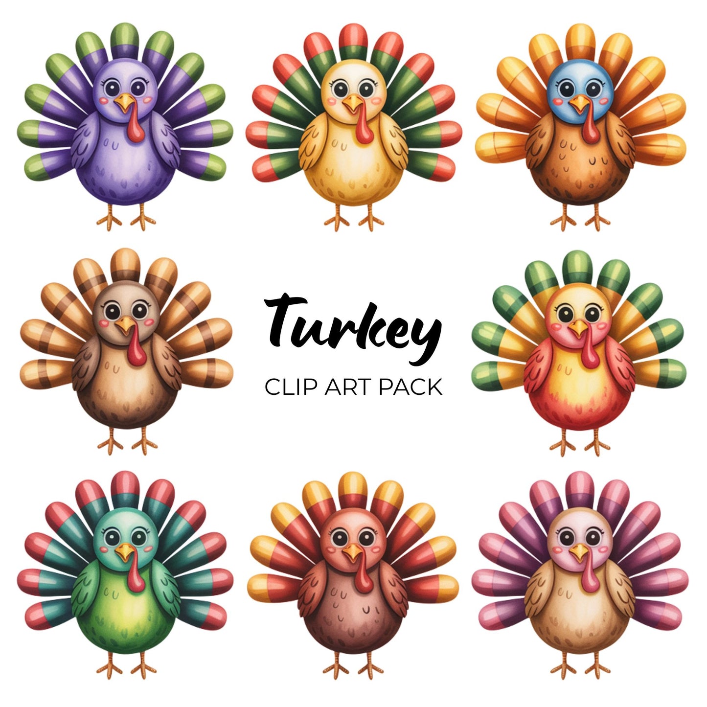 Turkey Clipart Pack PLR