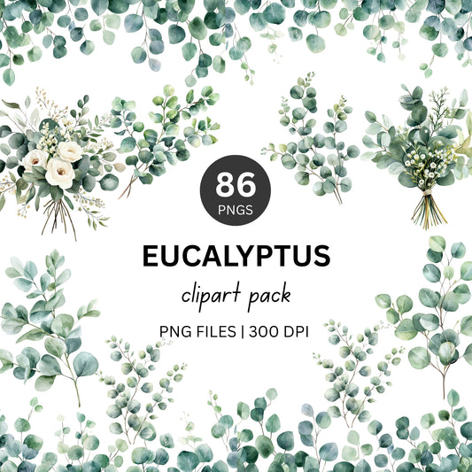Eucalyptus Clipart Pack PLR
