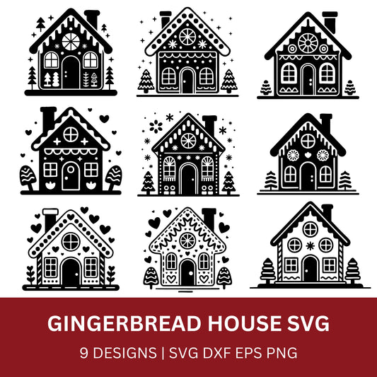 Gingerbread House SVG Bundle with PLR