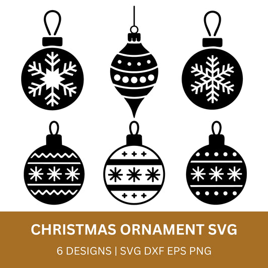 Christmas Ornament SVG Bundle with PLR