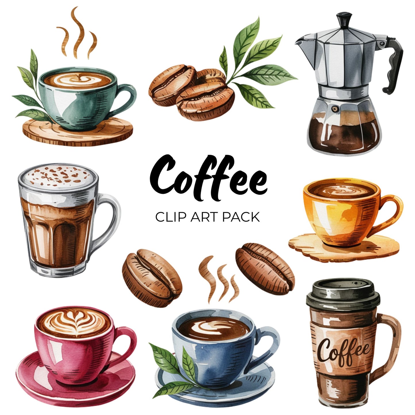 Coffee Clipart Pack PLR