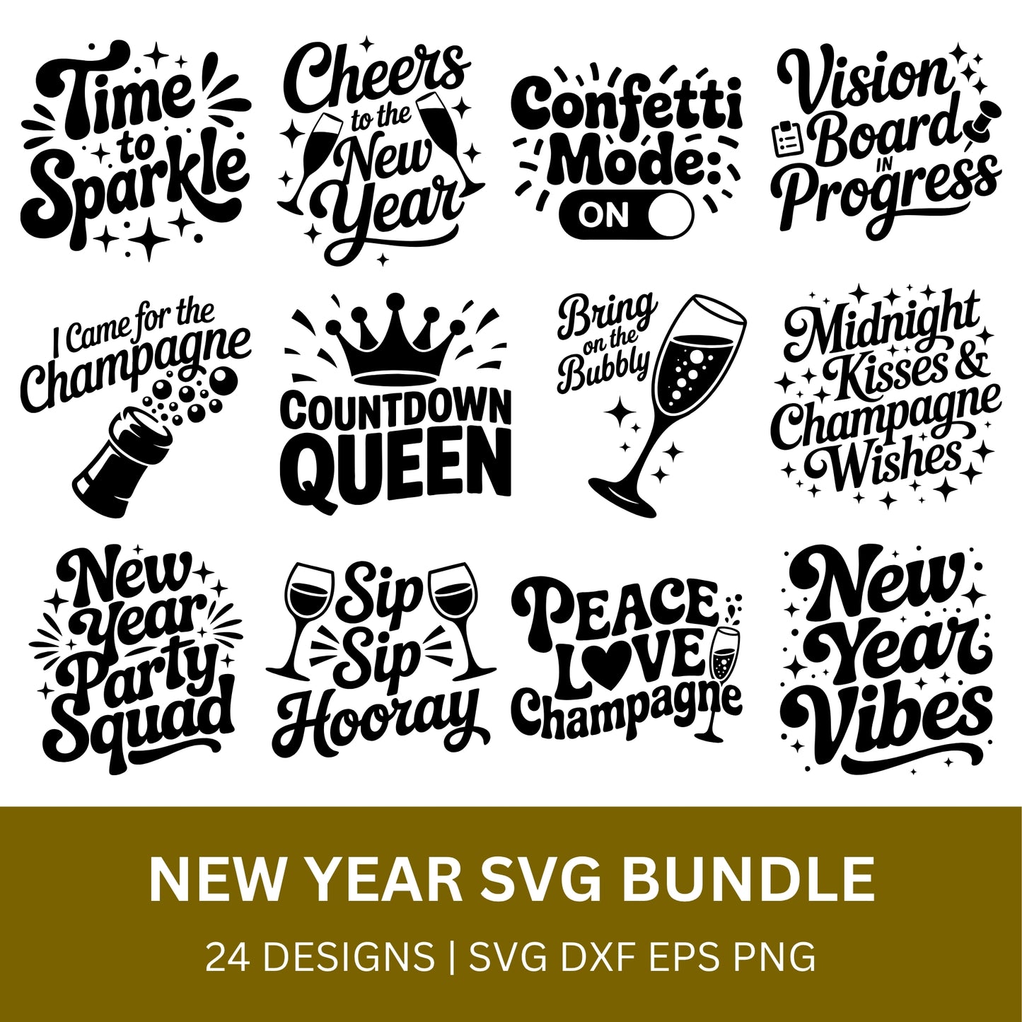 New Year SVG Bundle PLR