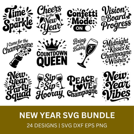 New Year SVG Bundle PLR