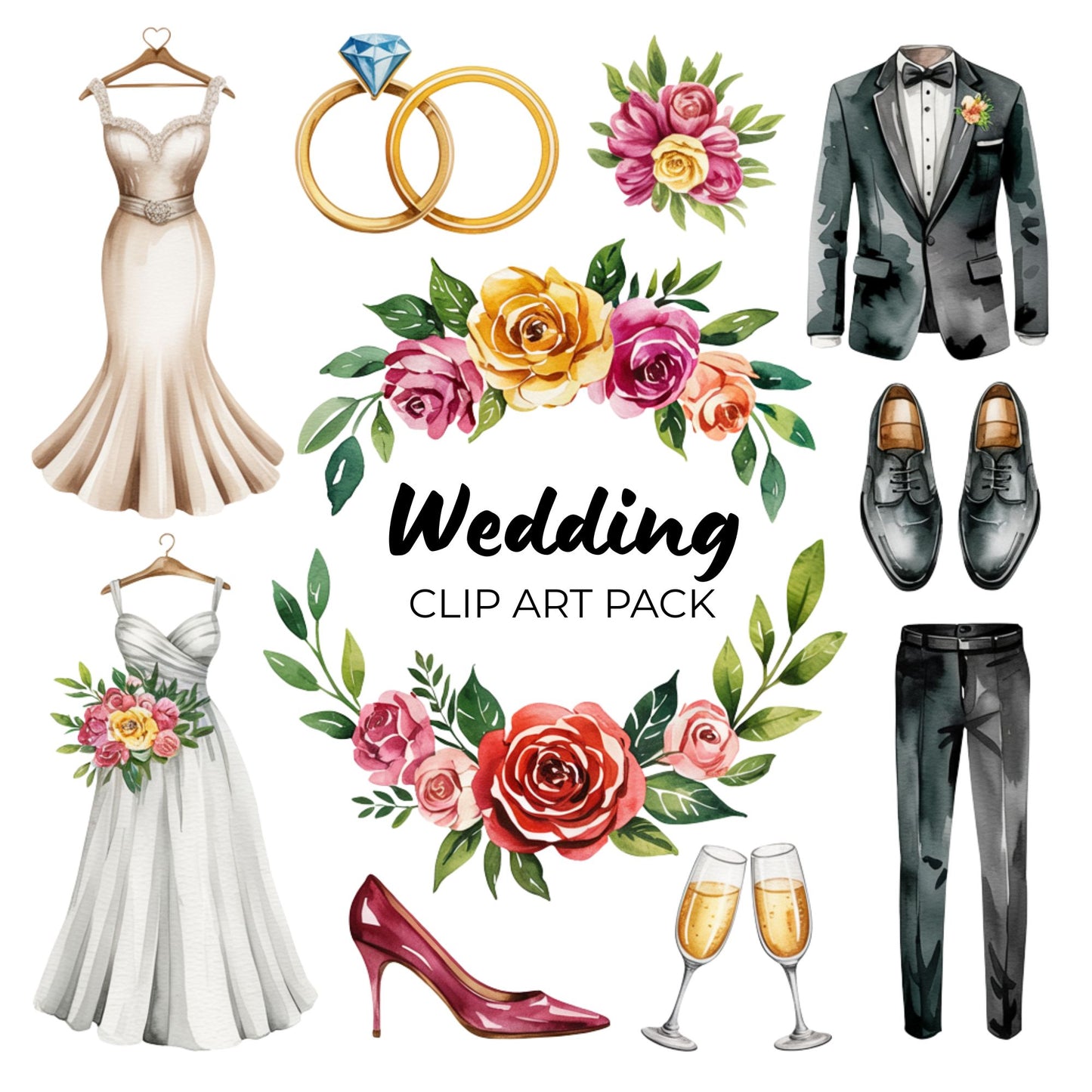 Wedding Clipart Pack PLR