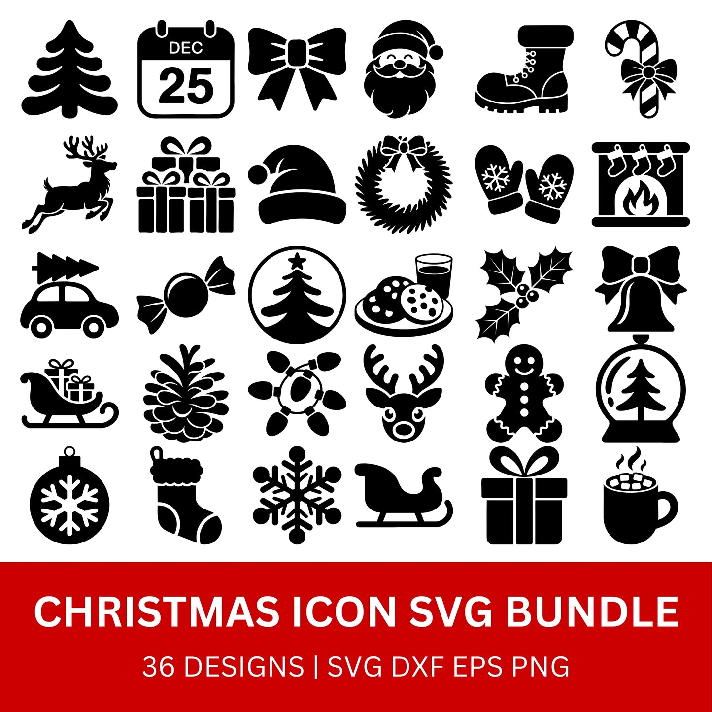 Christmas Icon SVG Bundle PLR