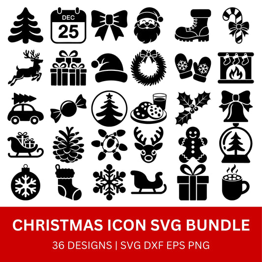 Christmas Icon SVG Bundle PLR