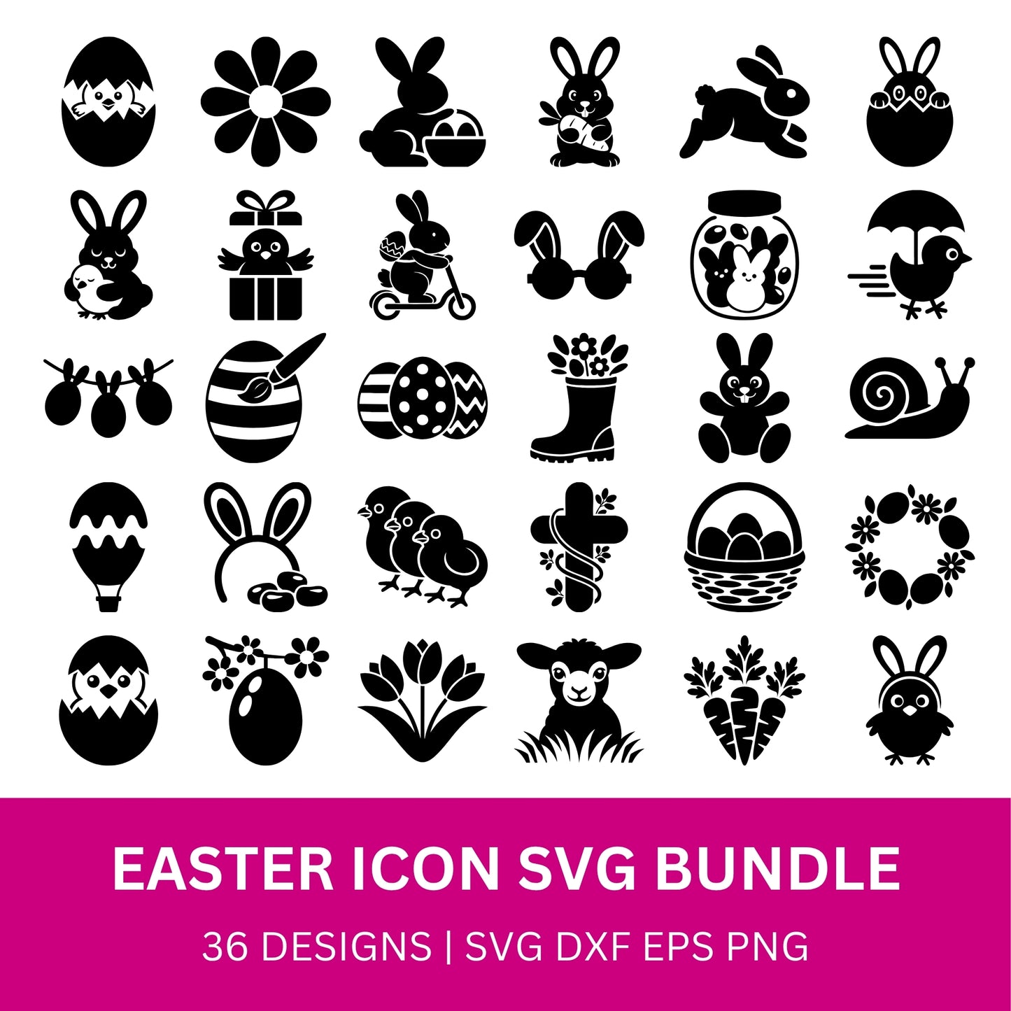 Easter Icon SVG Bundle PLR
