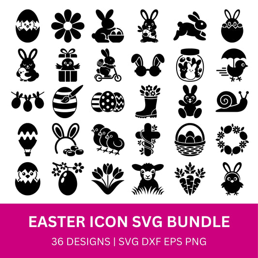 Easter Icon SVG Bundle PLR
