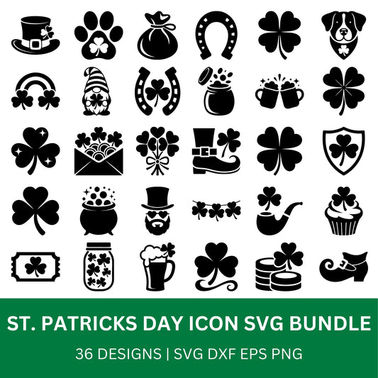 St. Patrick's Day Icon SVG Bundle PLR