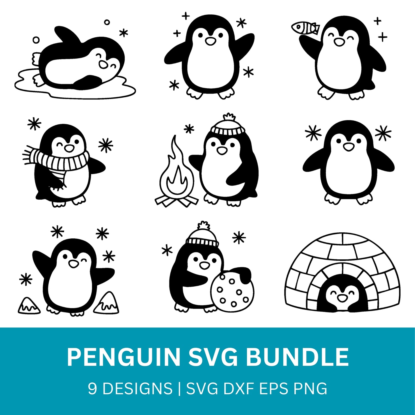 Penguin SVG Bundle PLR