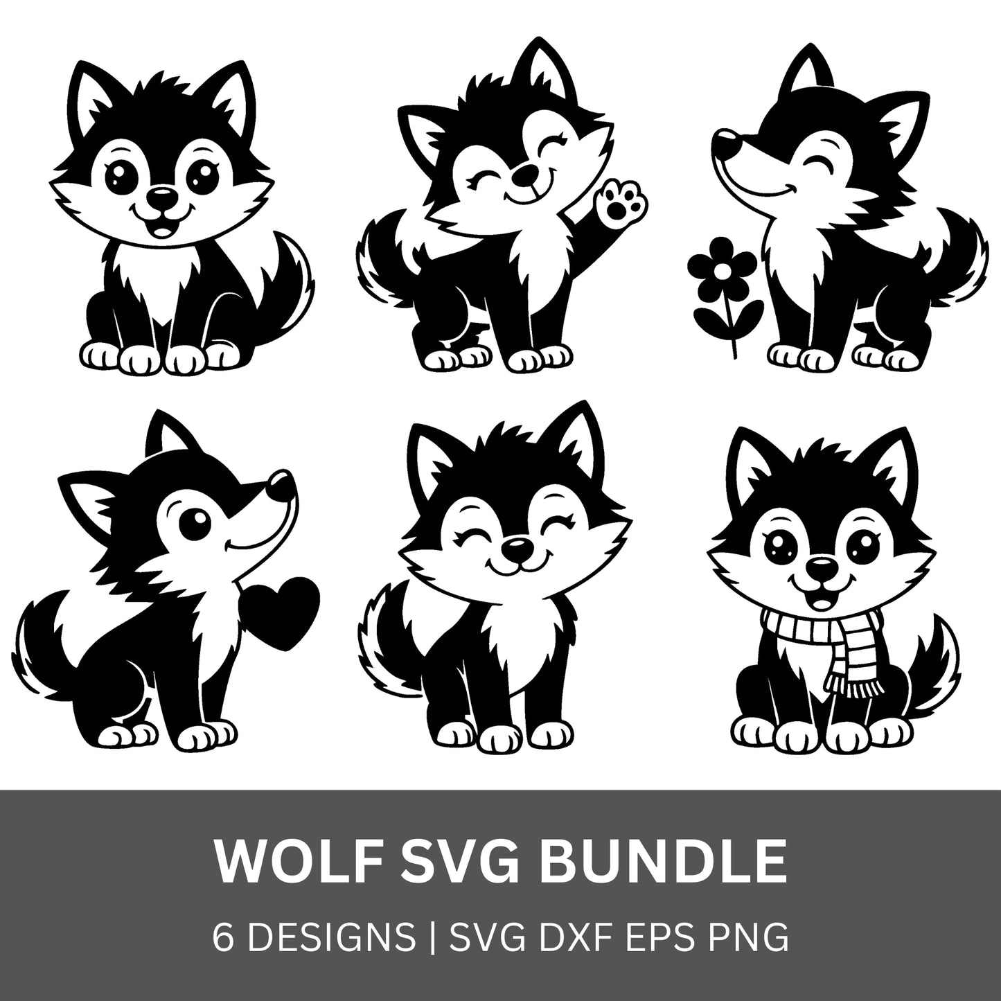 Wolf SVG Bundle PLR