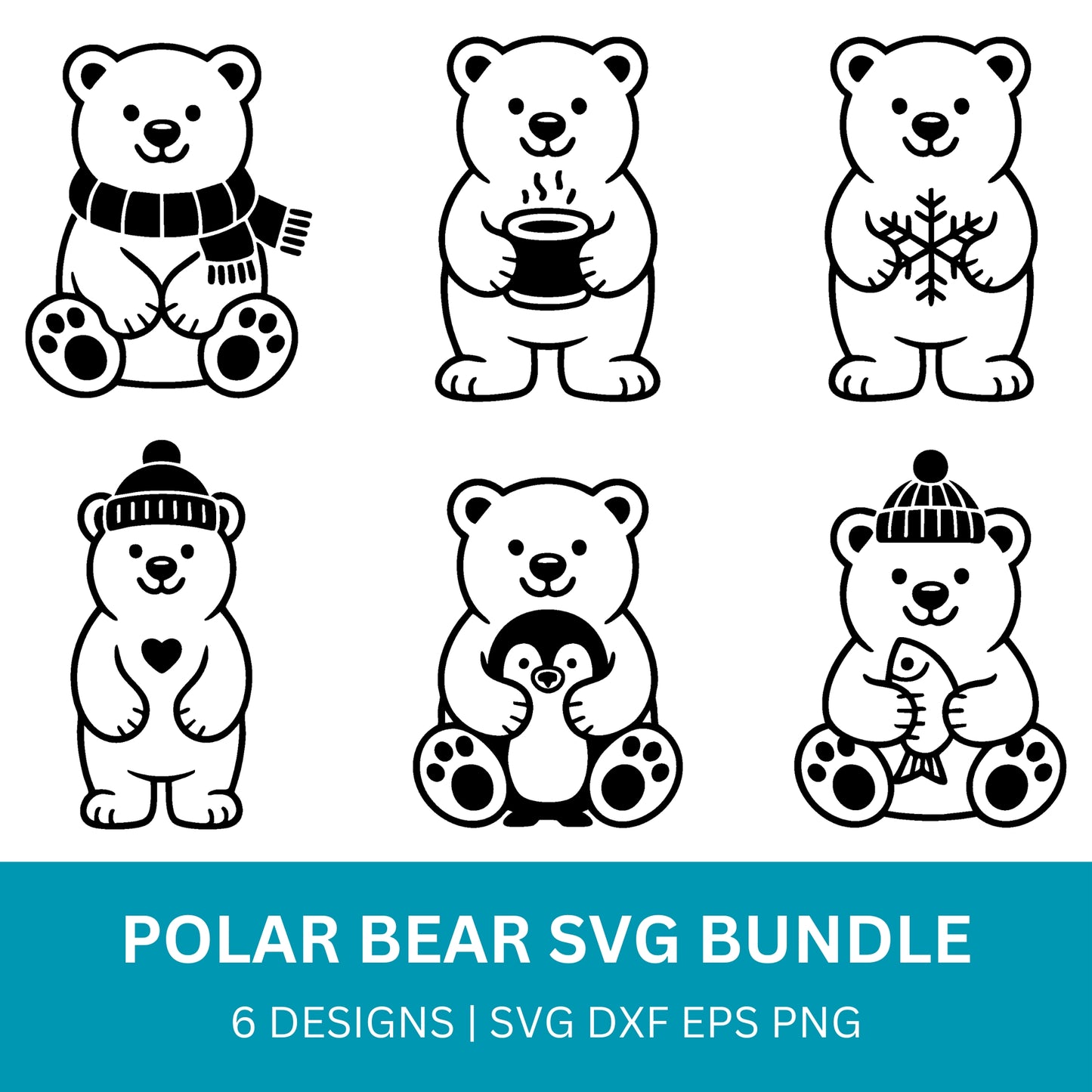 Polar Bear SVG Bundle PLR
