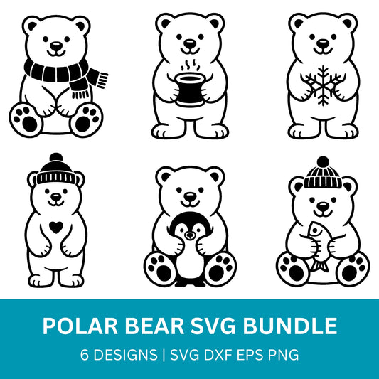 Polar Bear SVG Bundle PLR