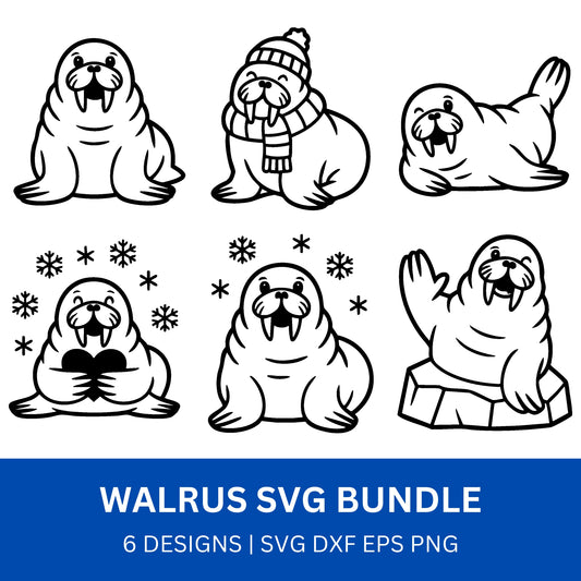 Walrus SVG Bundle PLR